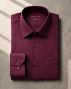 UNFOLDR Signature Maroon Cotton Shirt