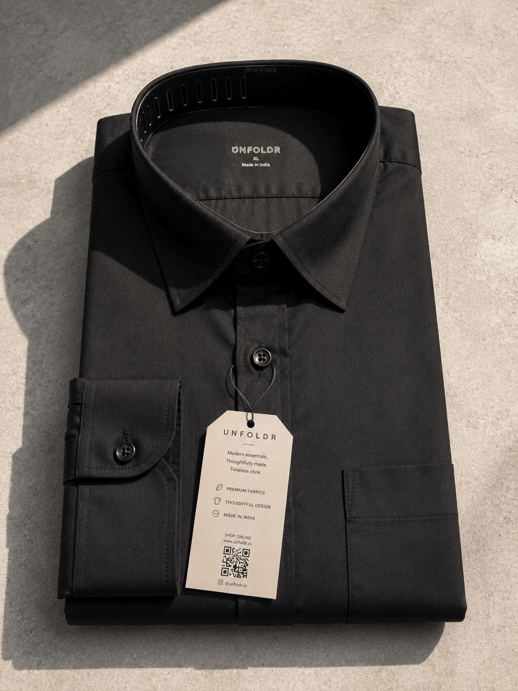 Unfoldr Black — Clean Evening Essential - Unfoldr