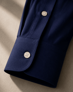 UNFOLDR Navy Blue Premium Cotton Shirt - Unfoldr