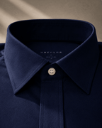 UNFOLDR Navy Blue Premium Cotton Shirt - Unfoldr