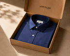 UNFOLDR Navy Blue Premium Cotton Shirt - Unfoldr